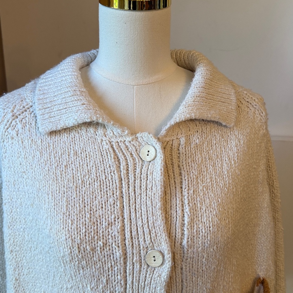 Anthropologie The Jesse Dog Icon Cardigan Sweater by Pilcro Size M - Picture 10 of 16